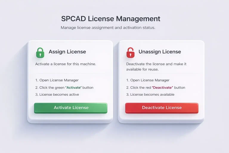 SPCAD license Management