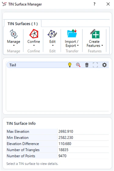 TIN Surface Manager v26