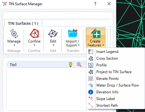Create Features Menu